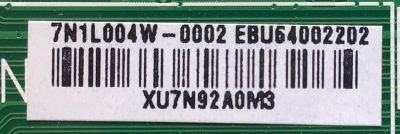 KIT DE TARJETAS PARA TV LG / MAIN EBU64002202 / EAX67146203 / FUENTE EAY64529501 / EAX67209001 / LGP43DJ-17U1 / PANEL NC430DGG-AAFX3 / DISPLAY LC430DGJ(SK)(A4) / MODELO 43UJ6300-UA.BUSYLJM / 43UJ6300-UA - Imagen 2